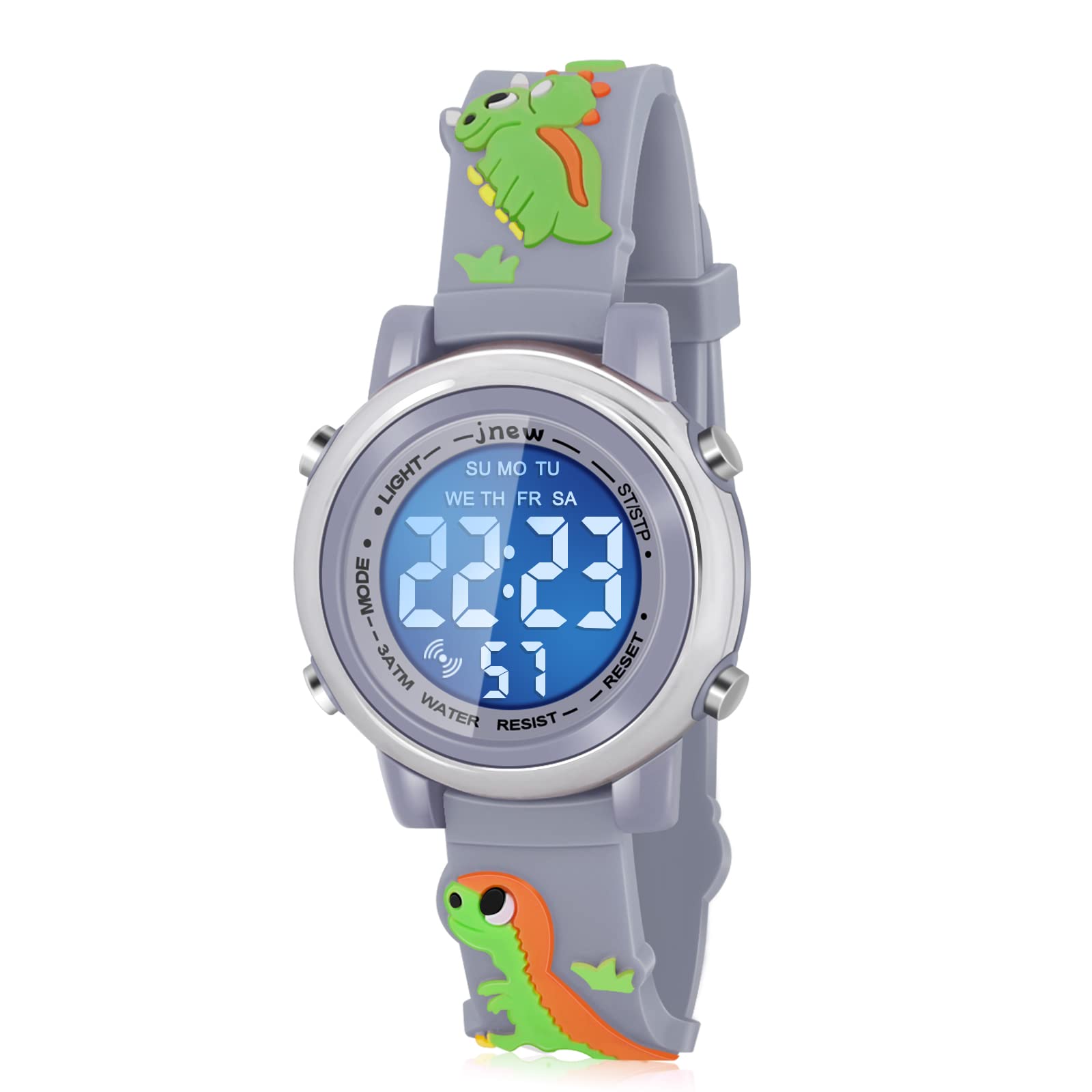 Waterproof Kids Watches with Alarm - Dinosaur Themed Digital Watch for Boys & Girls Ages 3-10 - Perfect for Swimming, Outdoor Play & Birthday Gifts