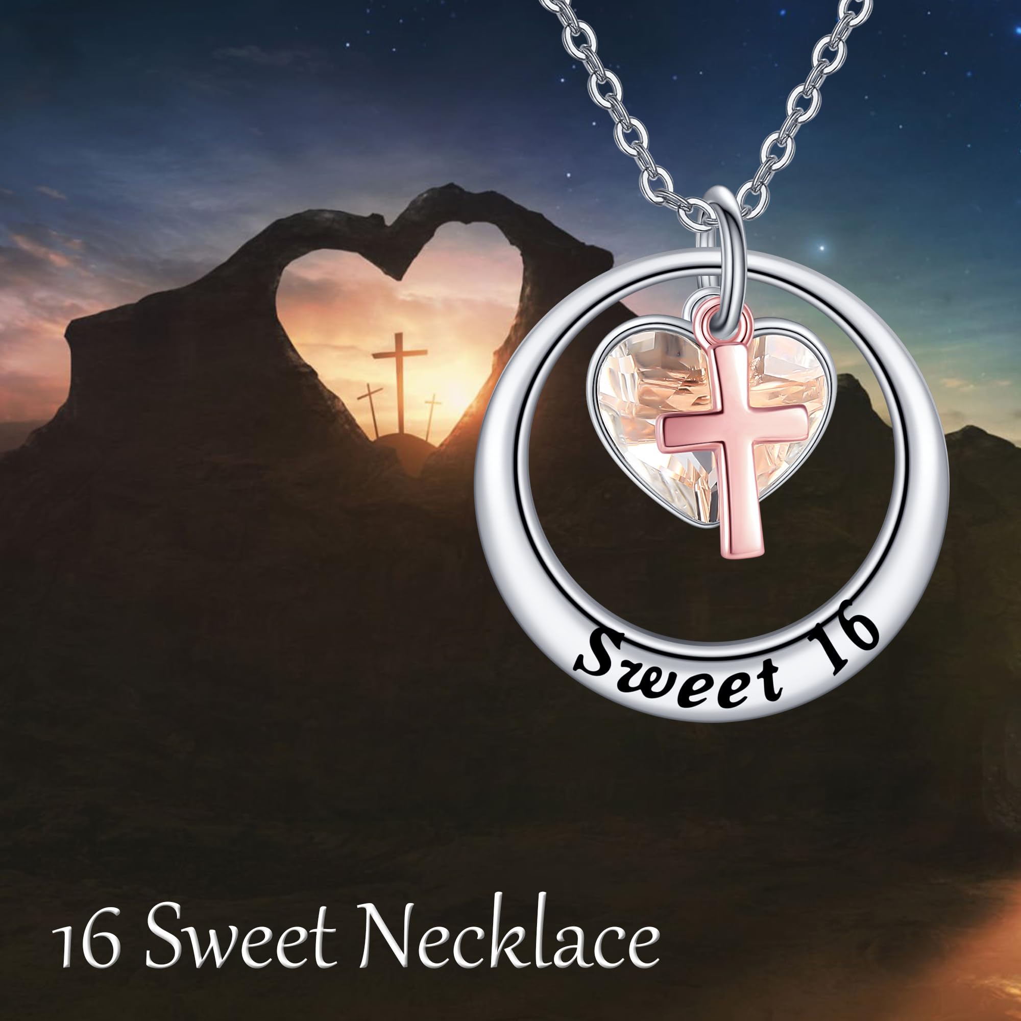 Sterling Silver Sweet 16 Necklace - Elegant 16th Birthday Gift for Women & Girls | Perfect for Sweet Sixteen Parties, Graduation Gifts & Special Occasions