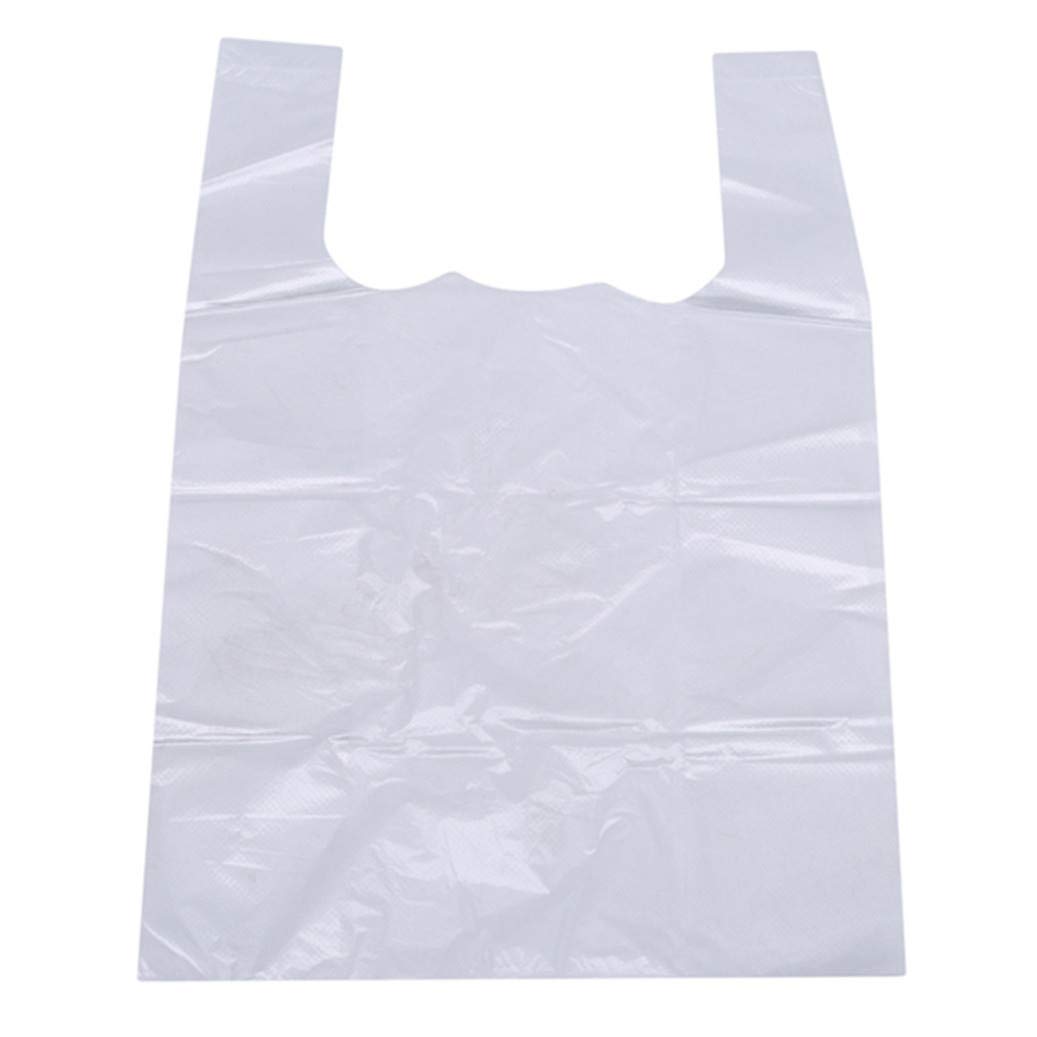 Eco-Friendly Reusable Plastic Grocery Bags with Handles - 100 Pack (15x26 Inches) - Durable Shopping Bags for Groceries, Retail Stores & Farmers Markets