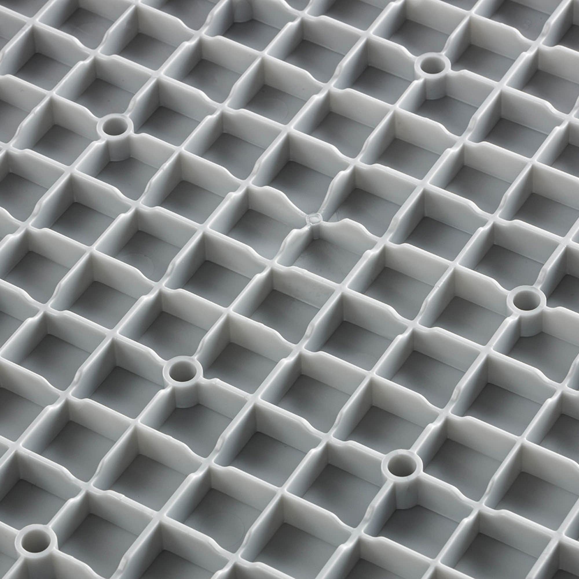 Speedway Garage Floor Tiles 50-Pack - Diamond Lock Interlocking Tiles for Garage, Workshop & Basement - Silver (789453S-50) | Durable & Easy Installation for Home & Commercial Use