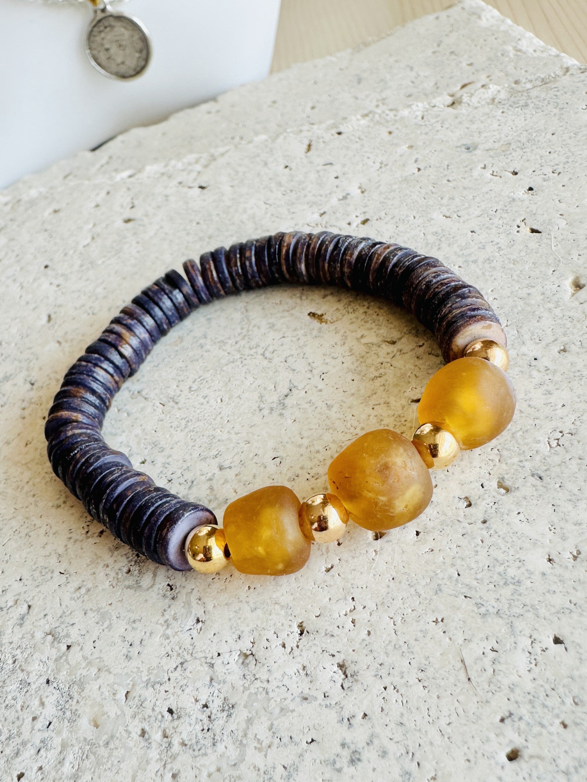 Denali Bracelet  Amber and Plum