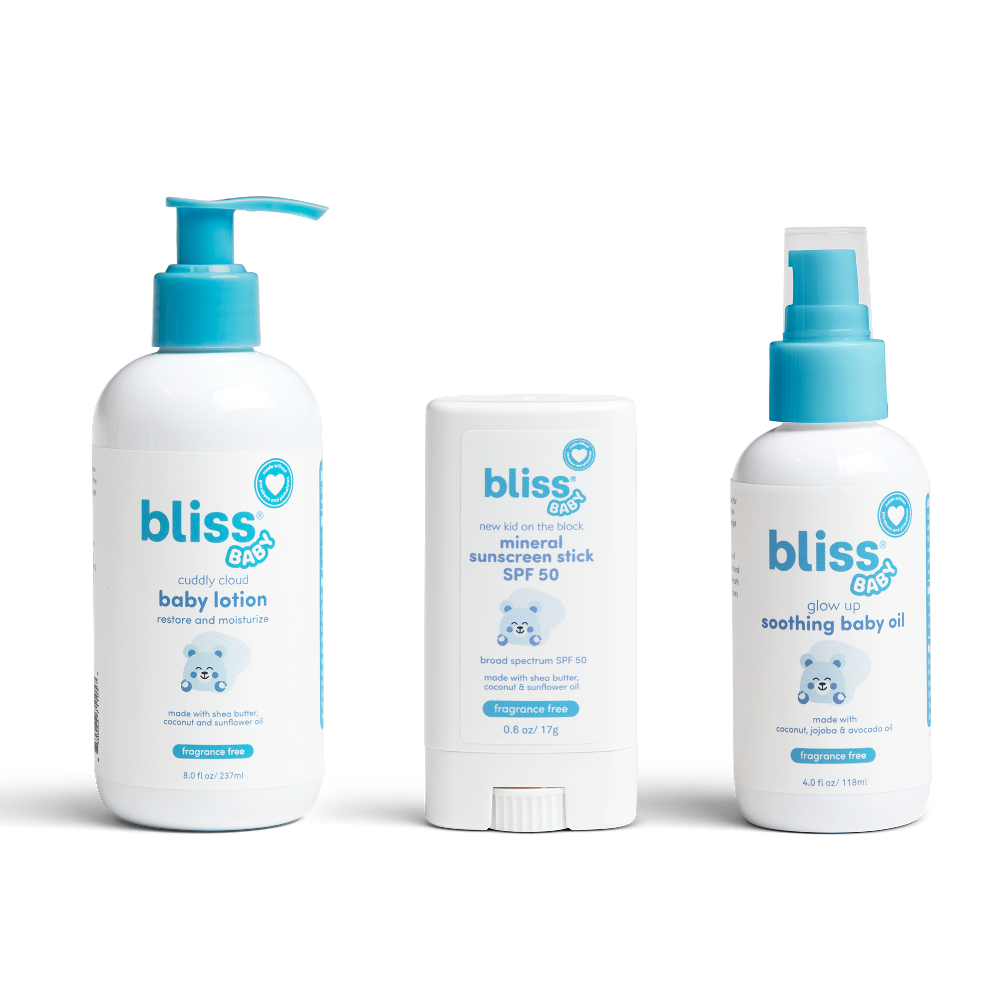Organic Baby Care Gift Set - Natural Mineral Sunscreen Stick, Hypoallergenic Baby Oil & Lotion for Newborns | Perfect for Baby Showers, New Parents & Daily Skincare Routine