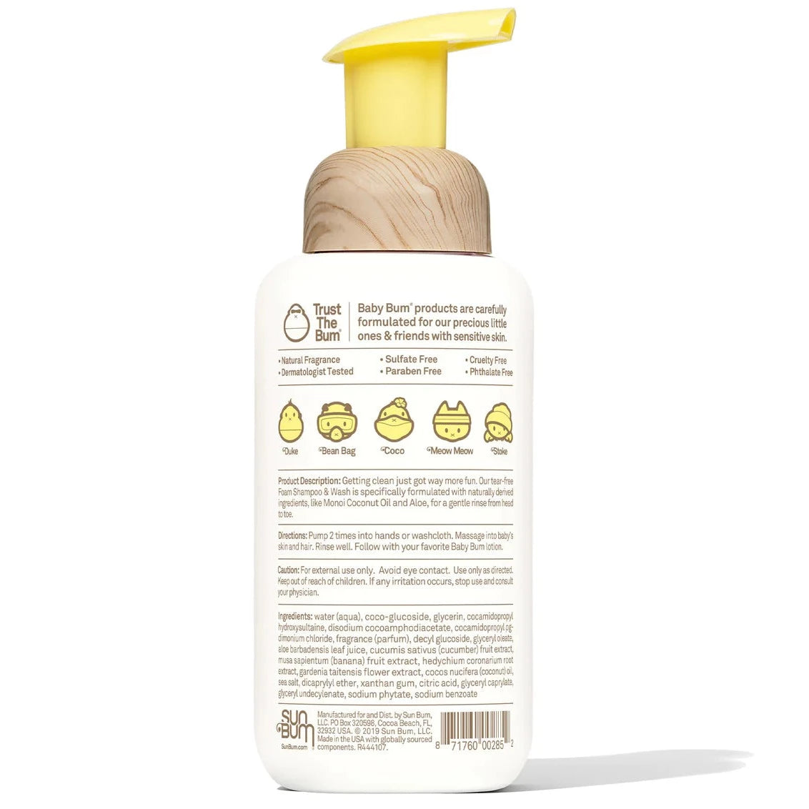 Baby Bum Foaming Shampoo & Body Wash - Tear-Free Gentle Cleanser for Newborns & Toddlers - Perfect for Bath Time & Sensitive Skin Care