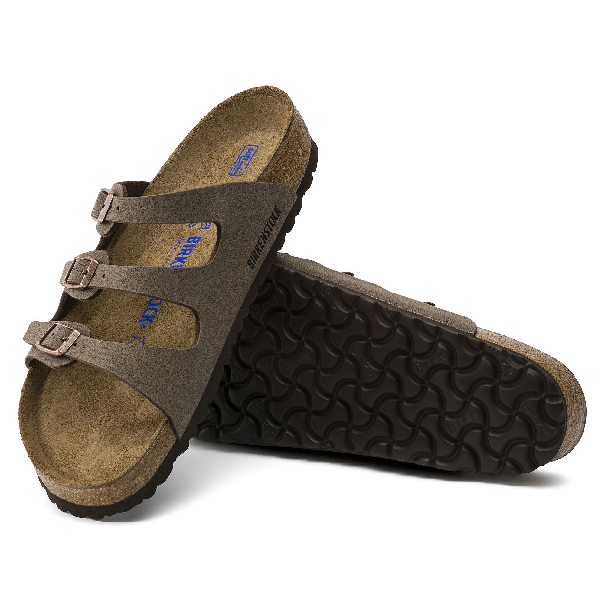 Birkenstock Florida Soft Footbed Sandals - Mocha Birkibuc - Unisex Comfort Shoes for Men & Women | Perfect for Casual Wear, Beach, Travel & Everyday Comfort