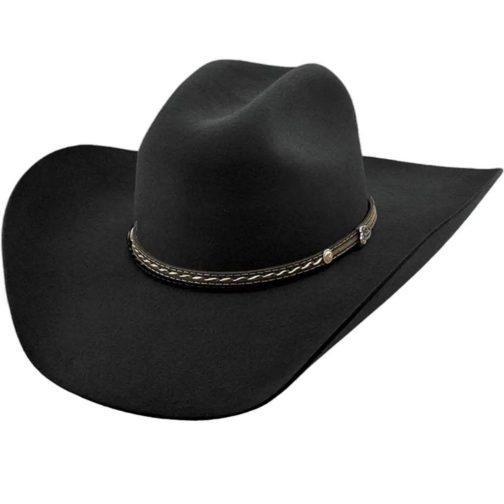 Justin Crowell 6X Fur Felt Cowboy Hat for Men - Western Style Rancher Hat for Outdoor, Rodeo & Country Events