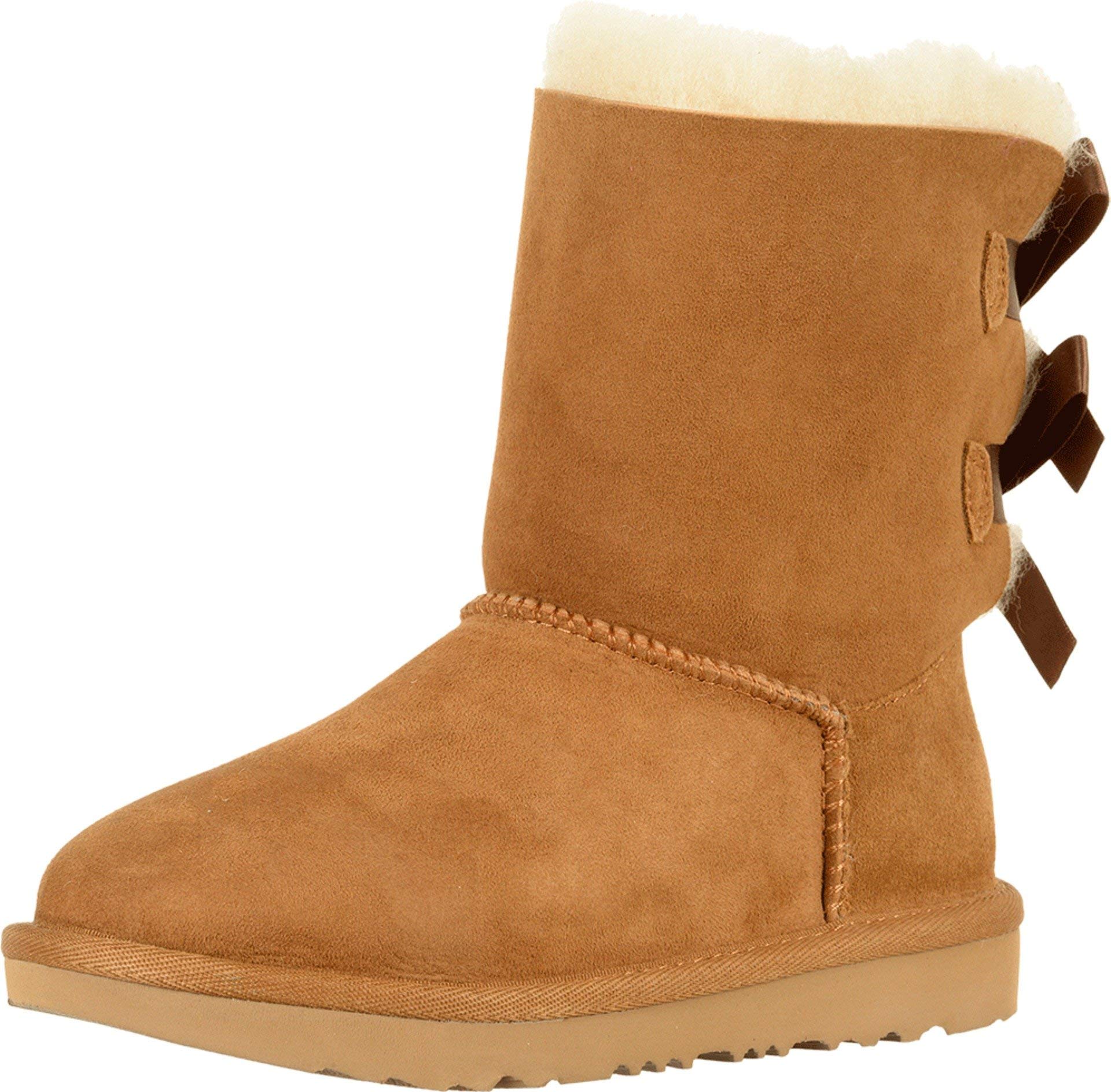 UGG Kids' Bailey Bow II Boot - Waterproof Winter Snow Boots for Girls & Boys - Cozy & Warm Fur Lined Booties for Cold Weather - Perfect for School, Outdoor Play & Snow Days