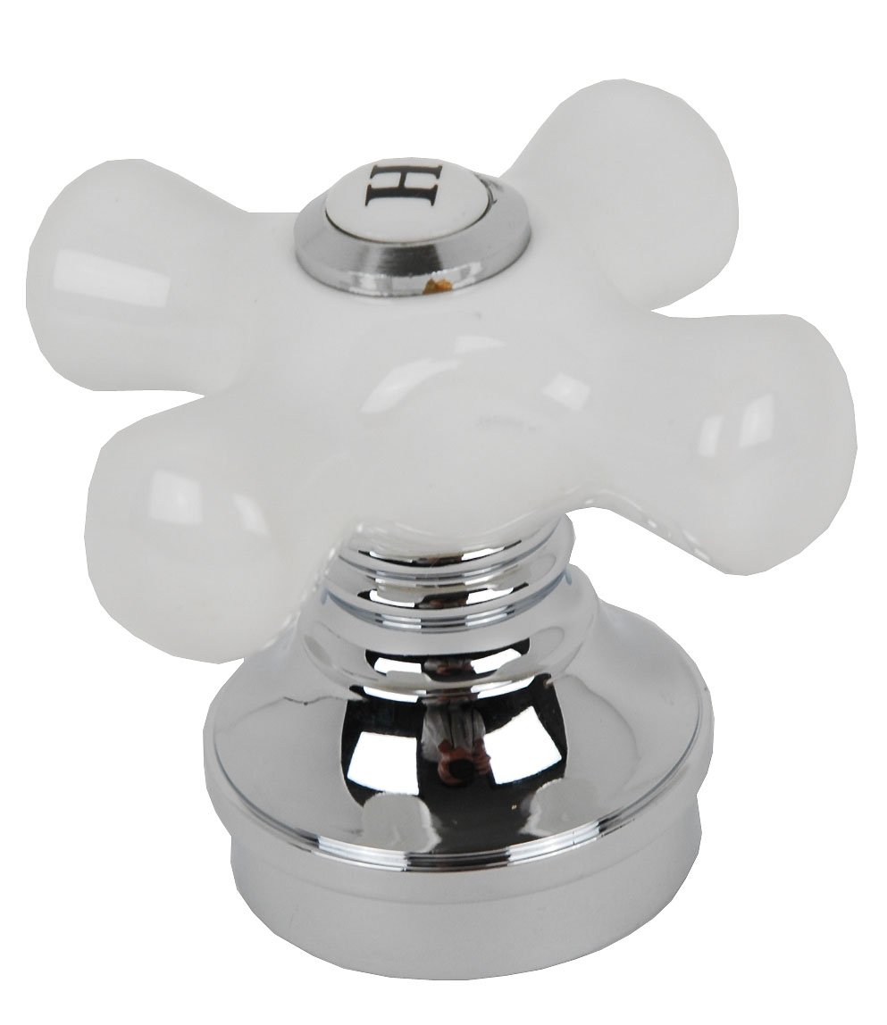 Delta & Peerless 2-Handle Washerless Cartridge Shower Valve Trim Kit - Chrome Plated with Porcelain Cross Handles & 2.5