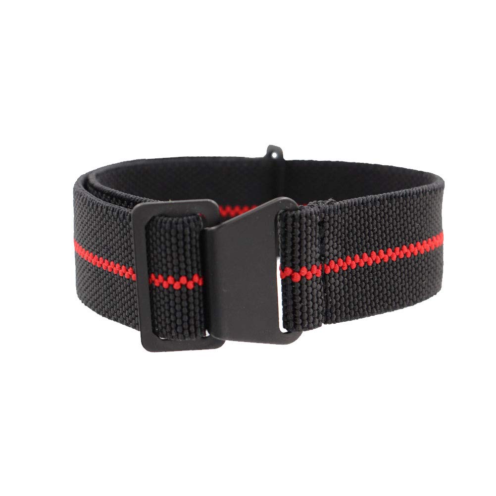 1pc Nylon Watch Band 20mm - Quick-Dry Elastic Strap for Sports & Outdoor (Red)