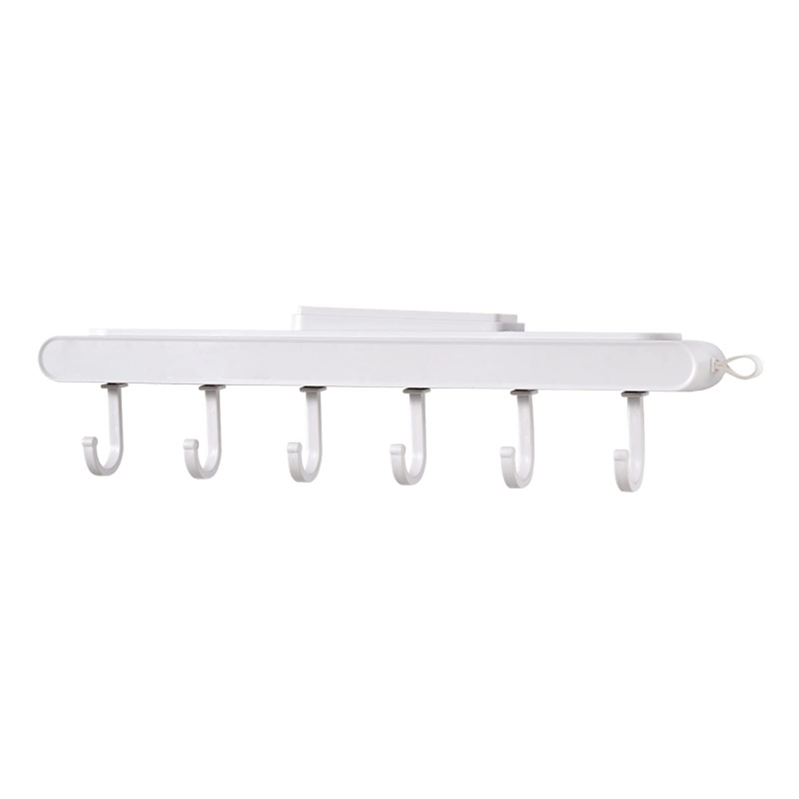 Space-Saving Pull-Out Kitchen Hooks - Under Cabinet Storage for Utensils & Bathroom Organization