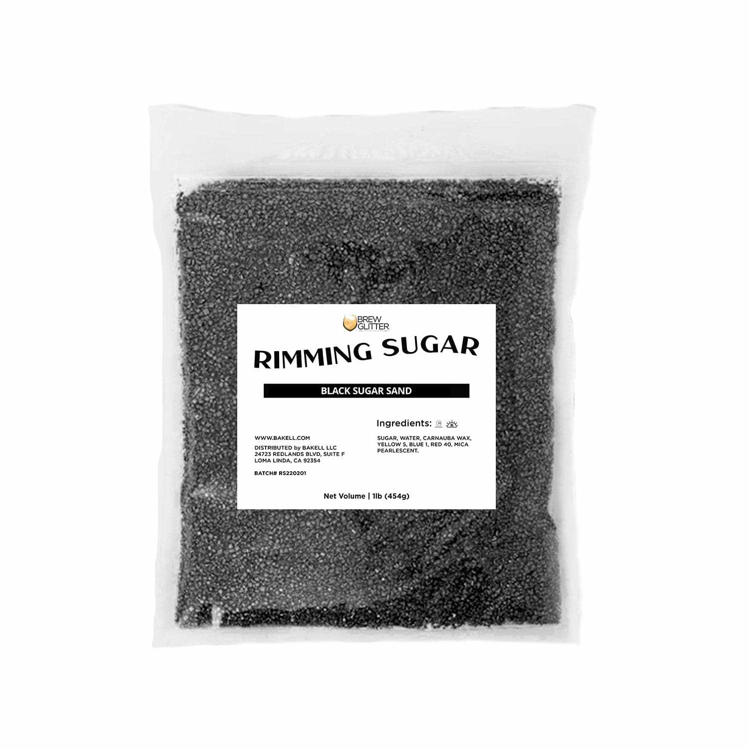 Premium Black Cocktail Rimming Sugar - 8oz, 16oz & 32oz Bulk Sizes for Margaritas, Martinis & Cocktails - Perfect for Parties, Bars & Home Mixology