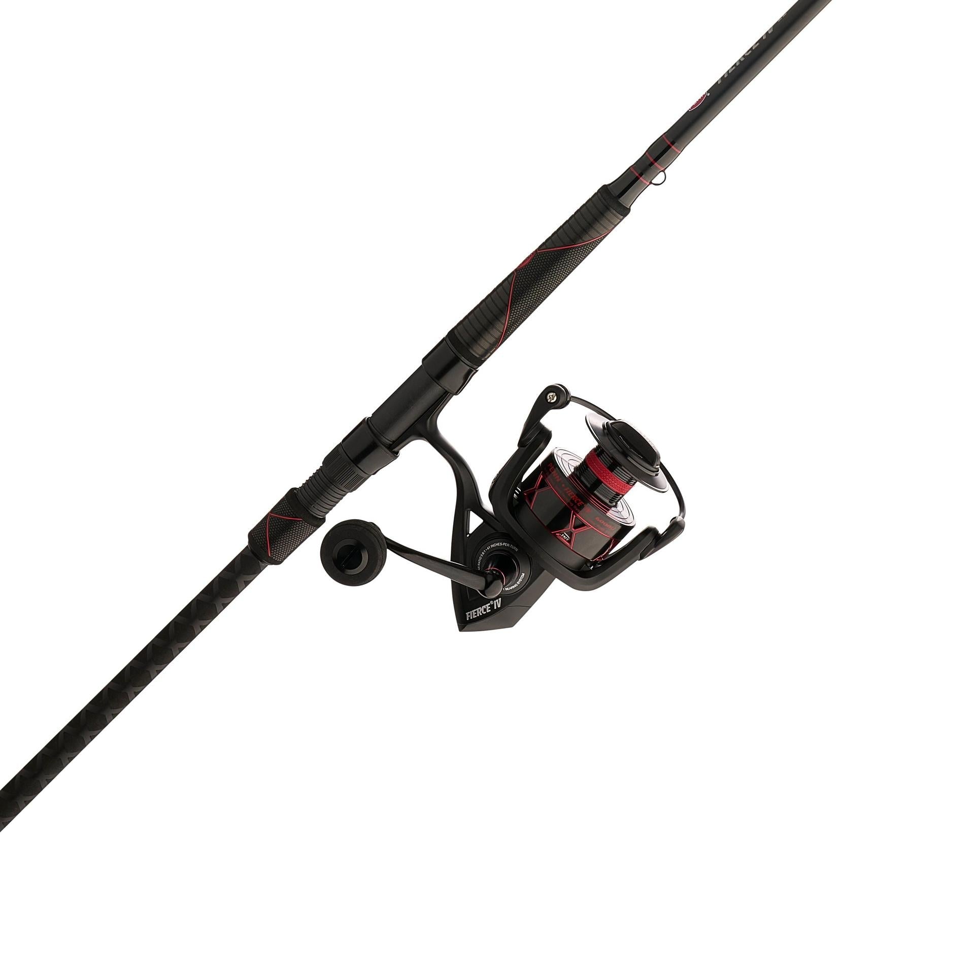 Fierce® IV LE Spinning Rod and Reel Combo - Premium Fishing Gear for Freshwater & Saltwater Anglers | Perfect for Bass, Trout, and Inshore Fishing