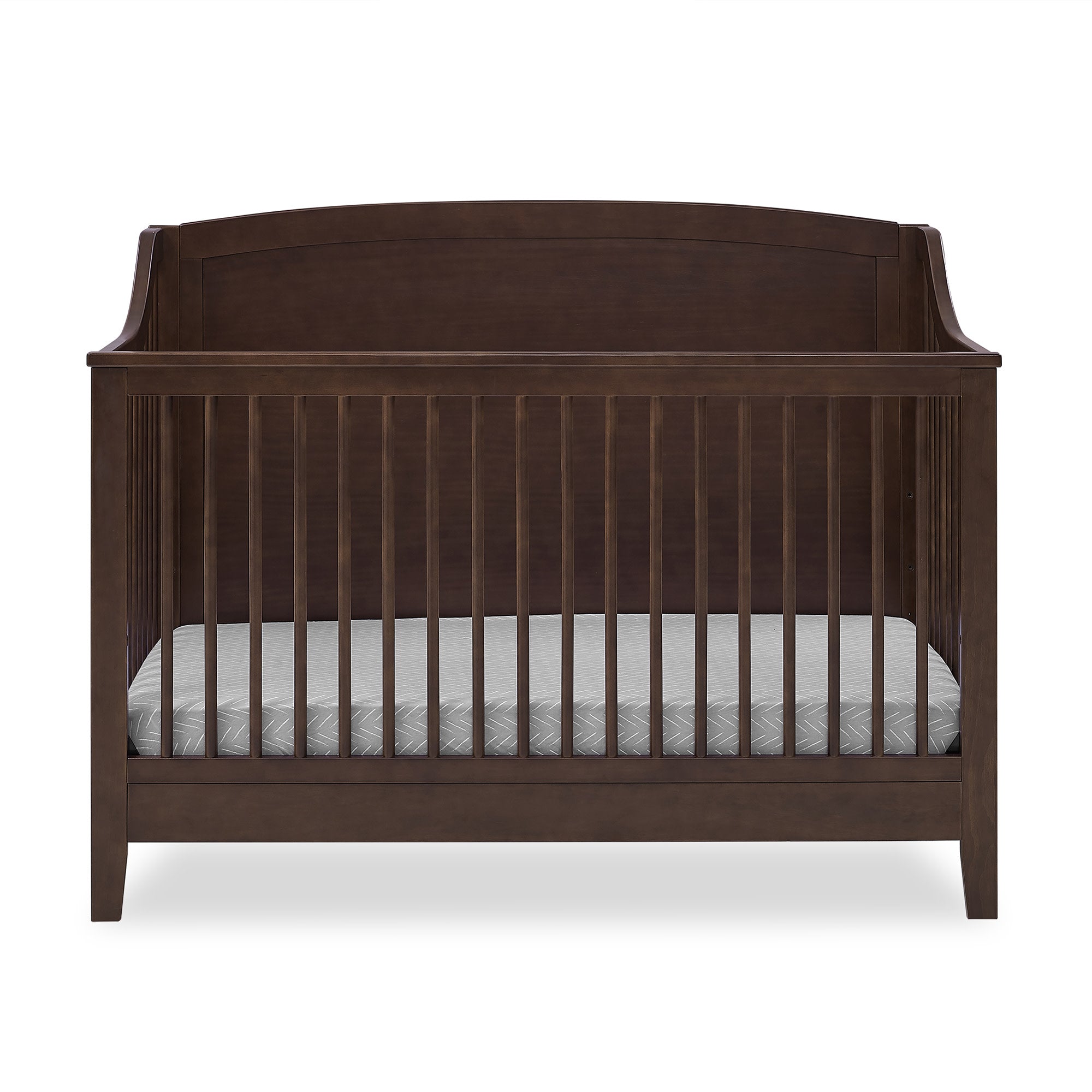 Campbell 6-in-1 Convertible Baby Crib - Toddler Bed & Full-Size Bed Conversion - Safe & Durable Nursery Furniture for Newborns to Teens - Perfect for Bedrooms, Daycares, and Guest Rooms