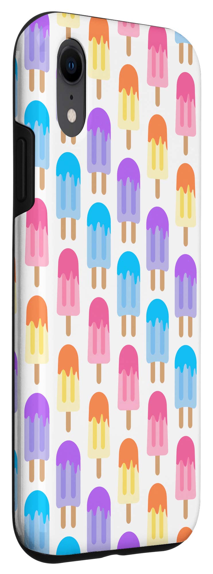 iPhone XR Fast Food & Ice Cream Themed Phone Case - Fun Junk Food & Popsicle Design for Food Lovers - Perfect for Summer, Parties, and Social Media Photos