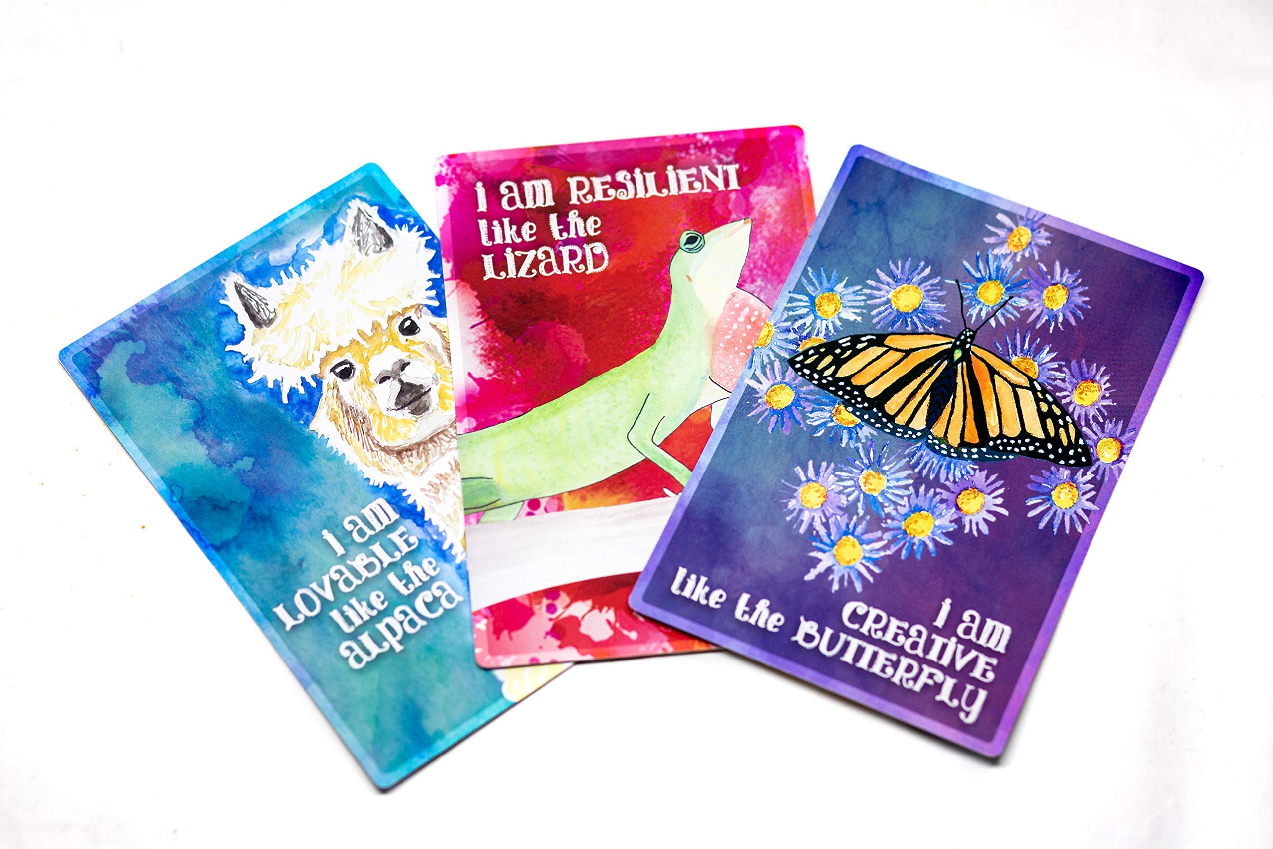 Little Luminaries Positive Affirmation Cards for Kids, Toddlers & Teens - 45 Inspirational Animal Portrait Cards with Discovery Book | Mindfulness Activities, Meditation & Self-Esteem Building for Children