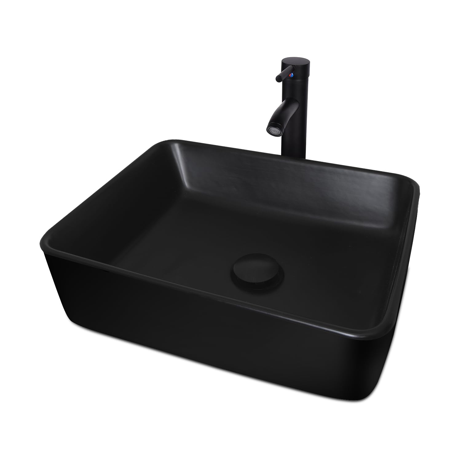 24 Inch Modern Barn Door Bathroom Vanity Set with Black Ceramic Vessel Sink - Solid Wood Bathroom Cabinet with Storage - Perfect for Small Bathrooms, Powder Rooms & Master Bath Remodels