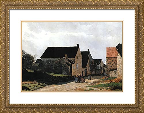 Gold Ornate Wood Frame with Double Matting