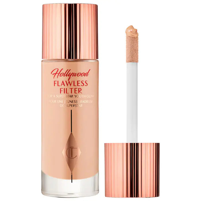 Charlotte Tilbury Hollywood Flawless Filter Radiant Glow Primer - Illuminating Face Base Makeup for Flawless Skin | Perfect for Red Carpet, Photoshoots & Everyday Glow