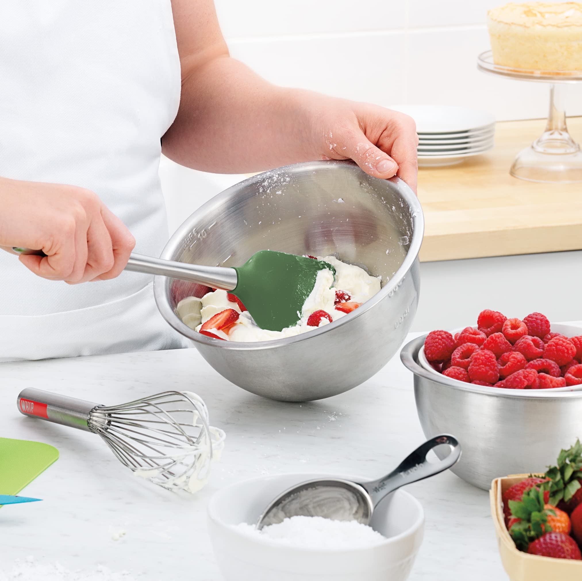 Tovolo 6-Piece Silicone Kitchen Utensil Set for Cooking, Baking & Meal Prep - Heat Resistant, Non-Scratch, Dishwasher Safe - Perfect for Spaghetti, Pesto & Salad Making