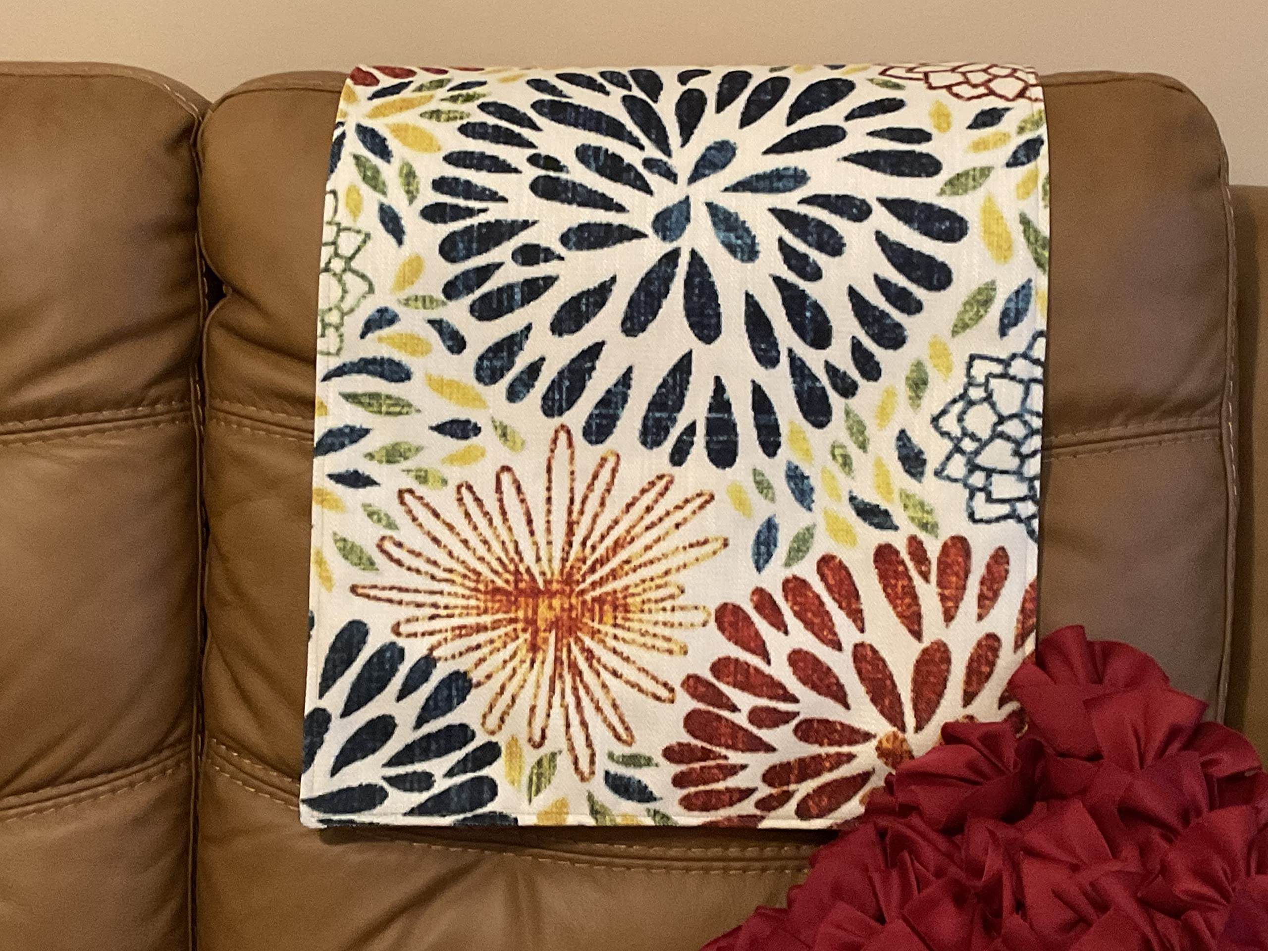 Headrest Cover for Furniture - Slipcover Protector for Recliners, Chairs, Sofas, Loveseats, Theater & Office Chairs - Sunburst Design by Bittlemen Co. - Perfect for Home, Office & Movie Theater Seating Protection