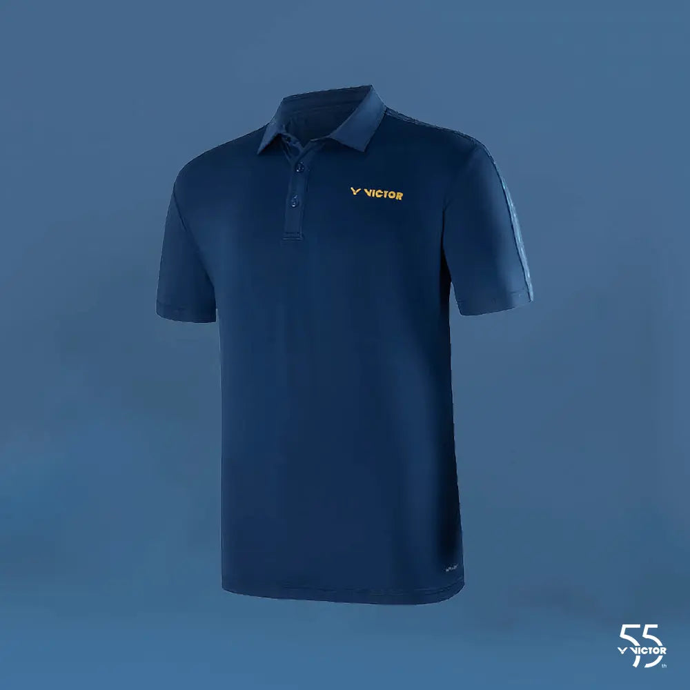 Victor 55th Anniversary Edition S 5502 B Men's Classic Polo Shirt - Navy Blue - Premium Cotton Comfort Fit - Casual & Business Wear - Perfect for Golf, Office & Weekend Outings