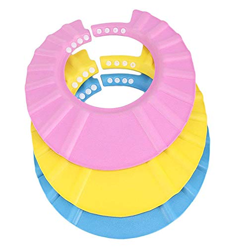 Ferron Adjustable Baby Shower Cap for Hair Washing - Soft Leaves Shape Bathing Hat Protects Eyes & Ears - Waterproof Infant Toddler Hair Wash Accessory (Multicolor) - Perfect for Bath Time, Swimming & Spa Days