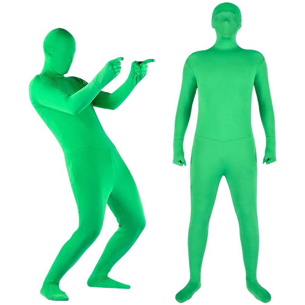 Andoer Full Body Chroma Key Blue Suit - Unisex Adult Green Screen Costume for Halloween, Cosplay, Photography & Video Production - Perfect for Content Creators, Streamers & Film Makers