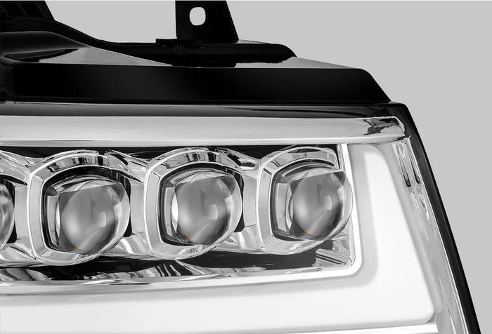 07-14 Chevrolet Tahoe/Suburban & 07-13 Avalanche NOVA Series LED Projector Headlights - Chrome Housing - High Performance Lighting for Night Driving & Off-Road Adventures