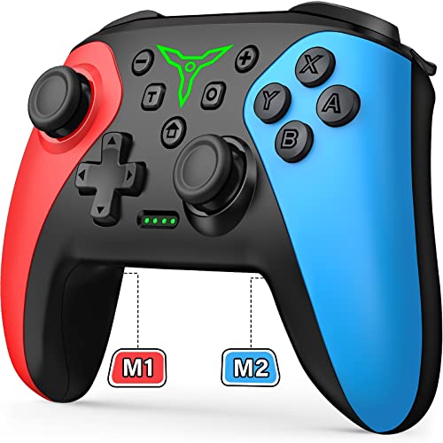 Wireless Switch Controller for Nintendo Switch/Lite/OLED - Programmable Pro Controller with Turbo, Vibration & Wake-up Function | Perfect for Gaming, Travel & Multiplayer Sessions