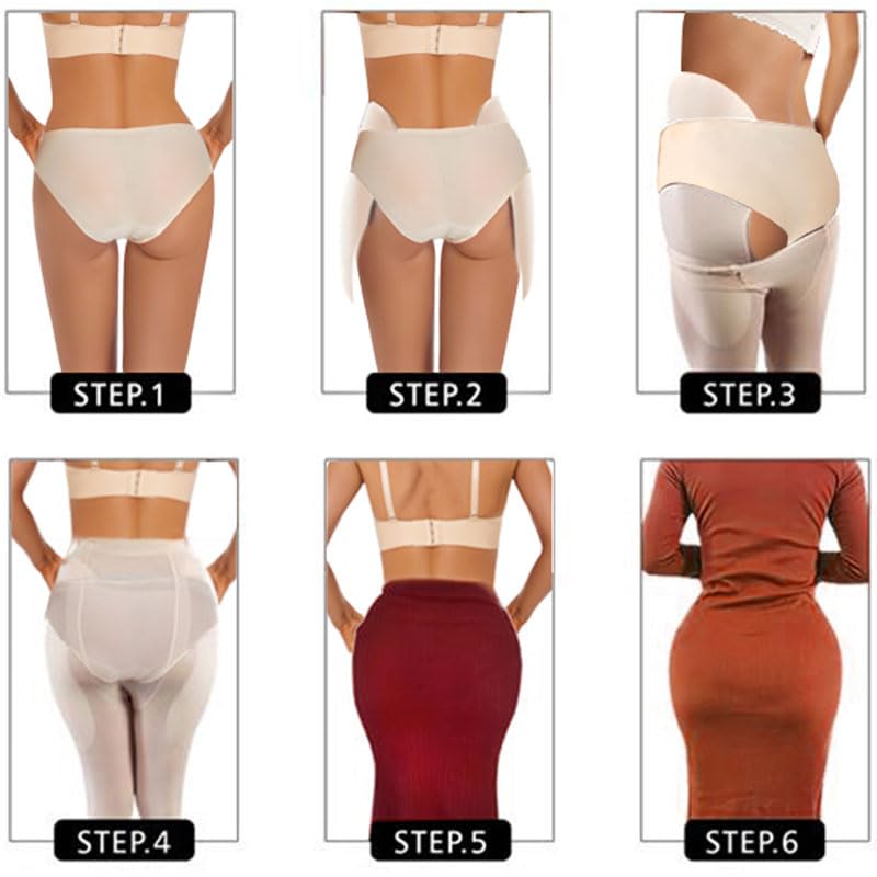 Women's Butt Lifter Padded Underwear - Seamless Hip Enhancer Panties with Comfortable Pads for Instant Lift & Shaping | Perfect for Dresses, Jeans & Special Occasions
