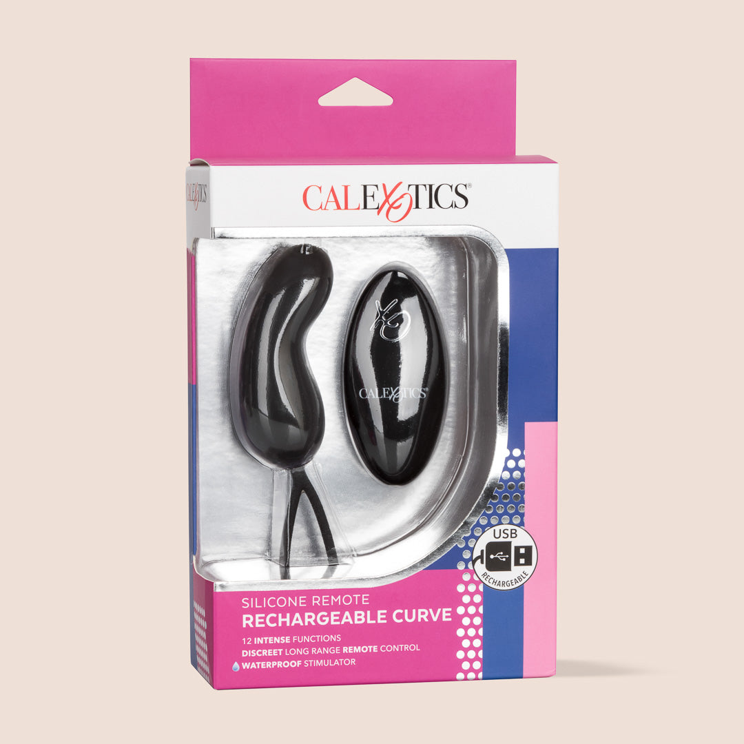 CalExotics Rechargeable Remote Control Silicone Panty Vibrator - Waterproof & Curved Design for Hands-Free Pleasure | Perfect for Couples Play & Solo Use
