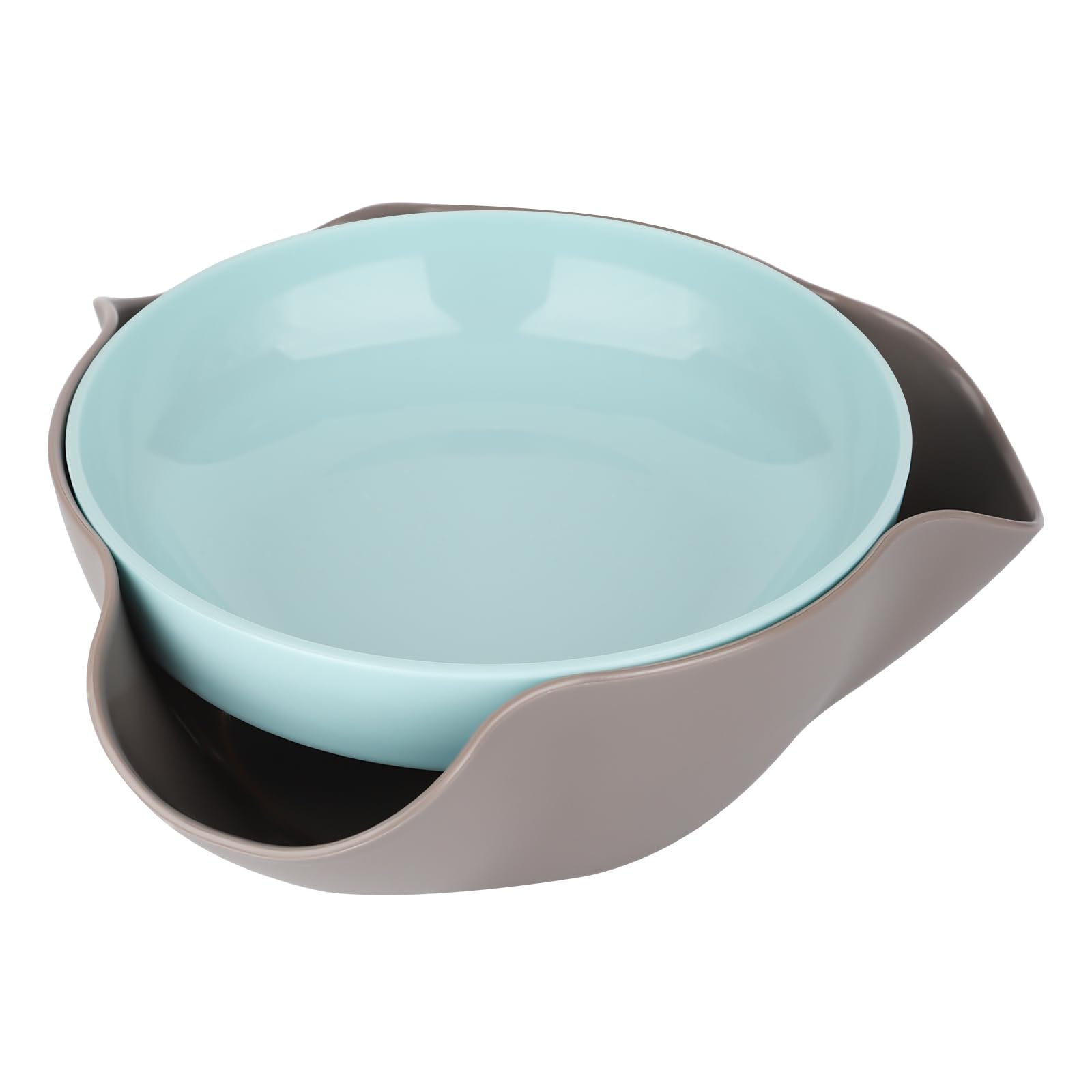 2-Pack Double Dish Pistachio Bowl - 2-Tier Serving Dish for Nuts, Snacks, Fruits & Candy - Perfect for Parties, Movie Nights & Entertaining Guests
