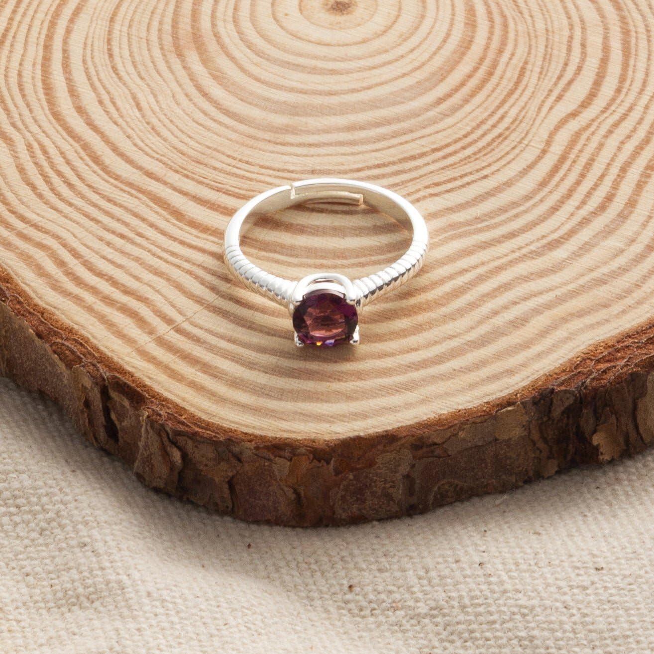Alexandrite Birthstone Ring with Zirconia - Elegant Jewelry for Gifts & Parties