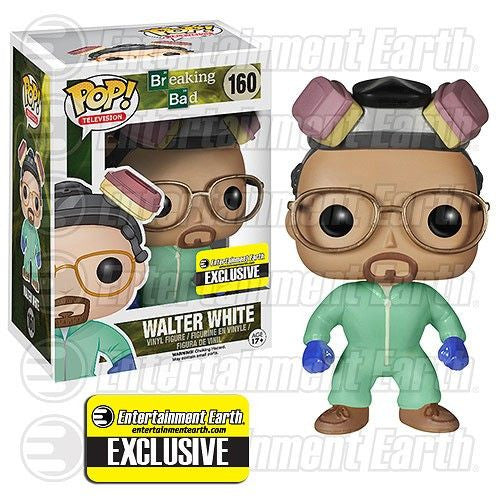 Breaking Bad Walter White Pop! Vinyl Figure - Green Cook Outfit Collectible - Entertainment Earth Exclusive #160 - Perfect for TV Show Fans & Pop Culture Collectors