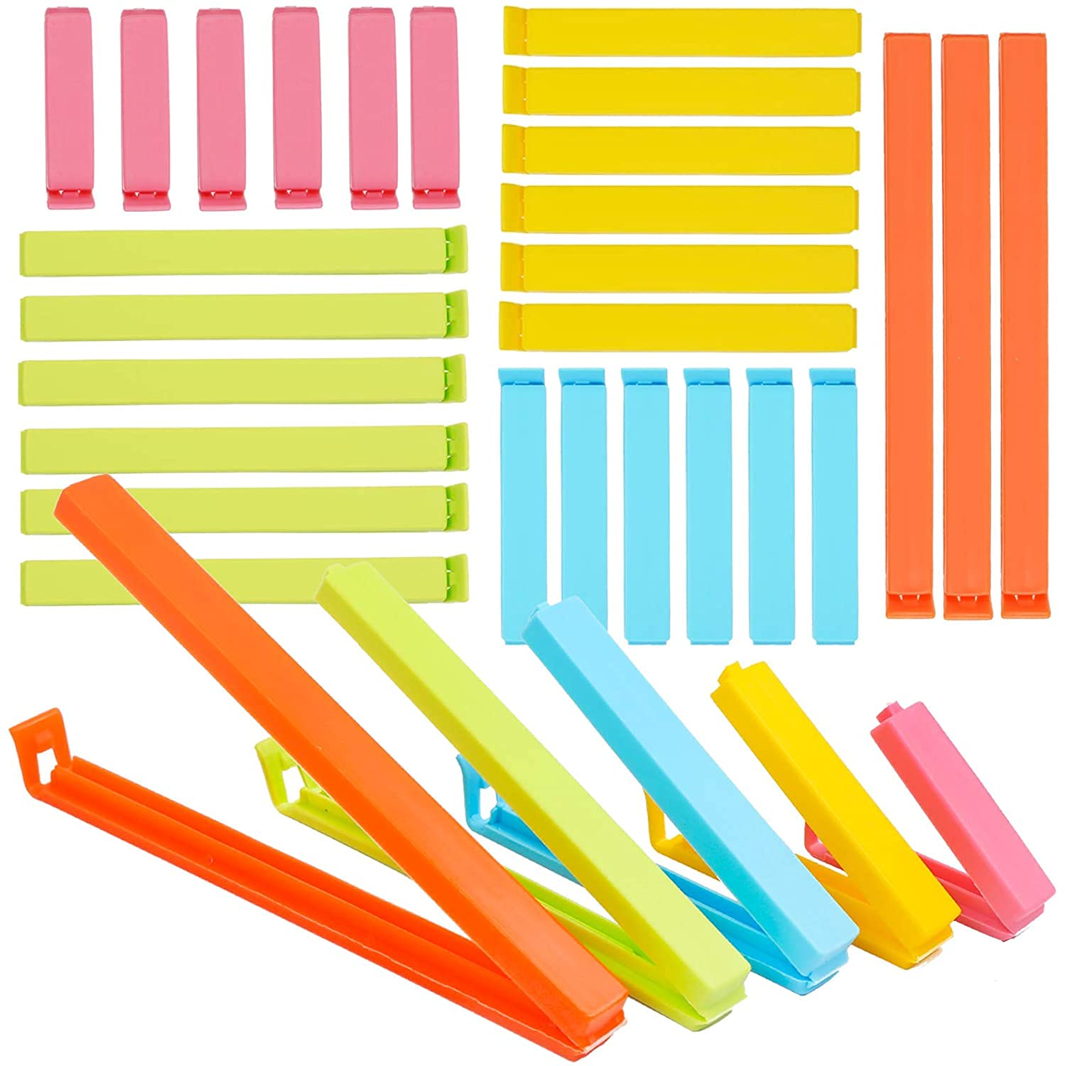 CCINEE 27PCS Reusable Food Storage Bag Sealing Clips - Assorted Sizes Plastic Bag Sealer Clips for Coffee, Chips, Snacks, and Dry Food | Perfect for Kitchen, Pantry, and Travel Organization