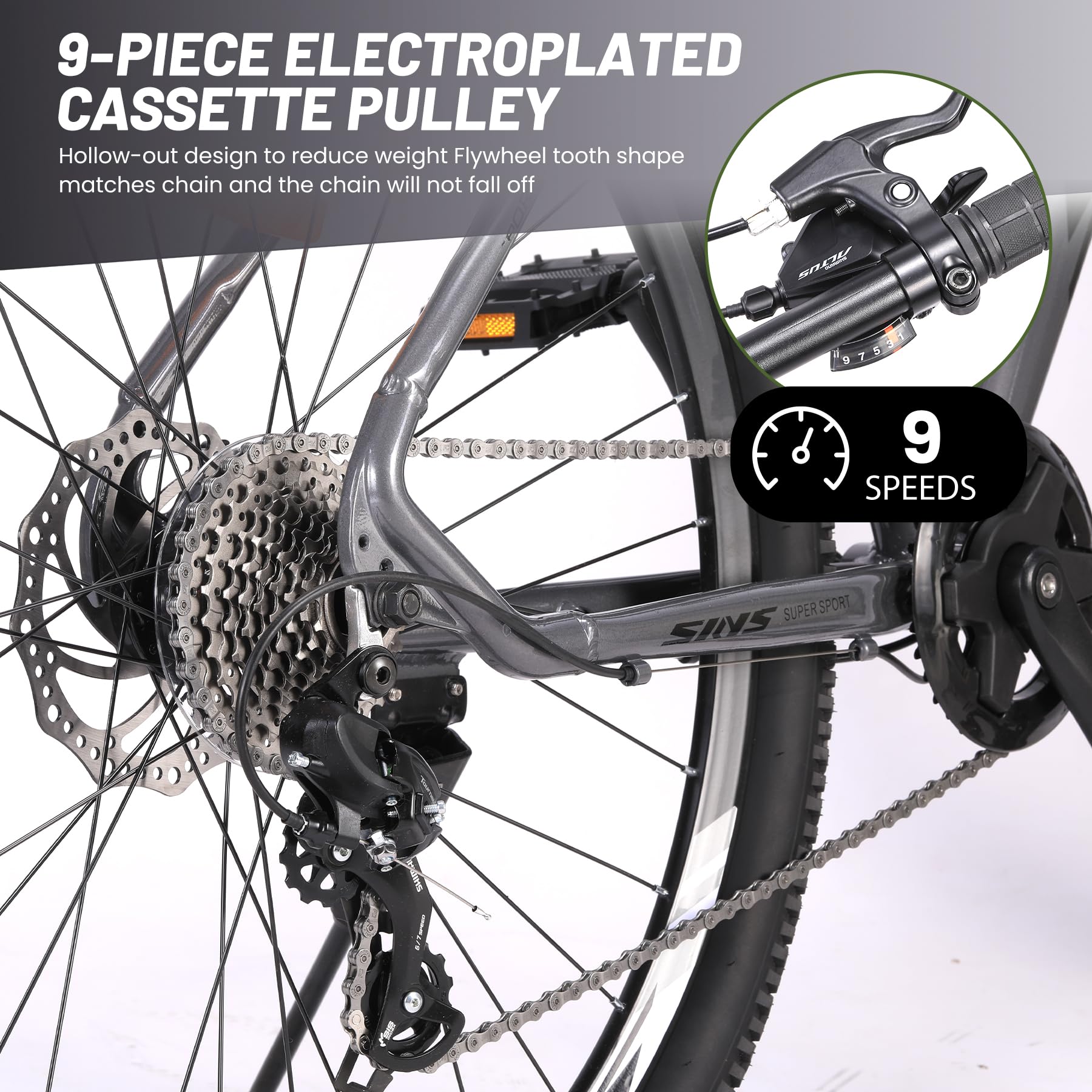 **29 Inch Mountain Bike - 19 Inch Aluminum Frame, 2.1 Inch Tires, 21-Speed Gears, Suspension Fork, Ergonomic Seat, Disc Brakes - Perfect for Trail Riding & Outdoor Adventures**