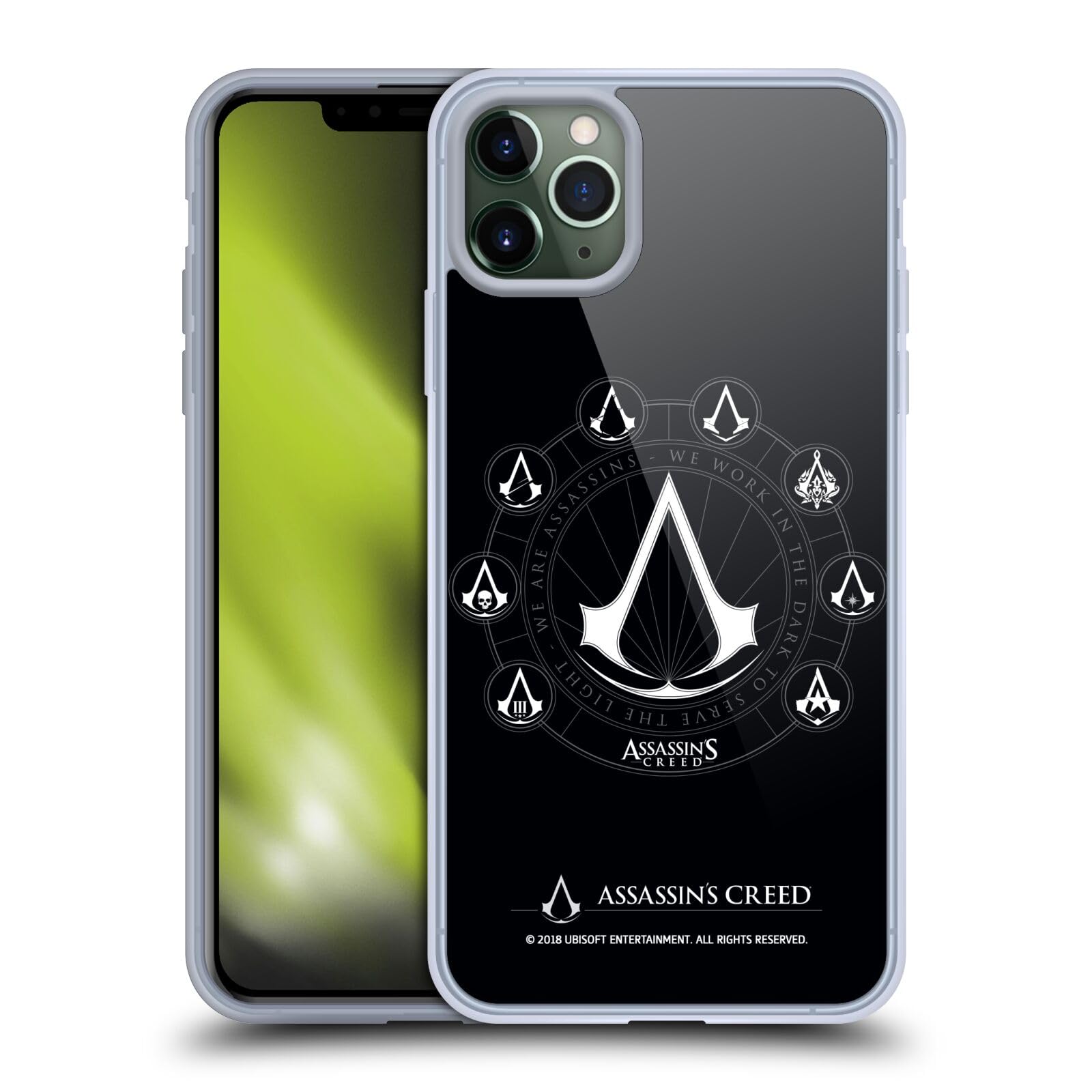 Assassin's Creed Legacy Logo Soft Gel Case for iPhone 11 Pro Max - Officially Licensed by Head Case Designs - Perfect for Gaming Enthusiasts and Everyday Use