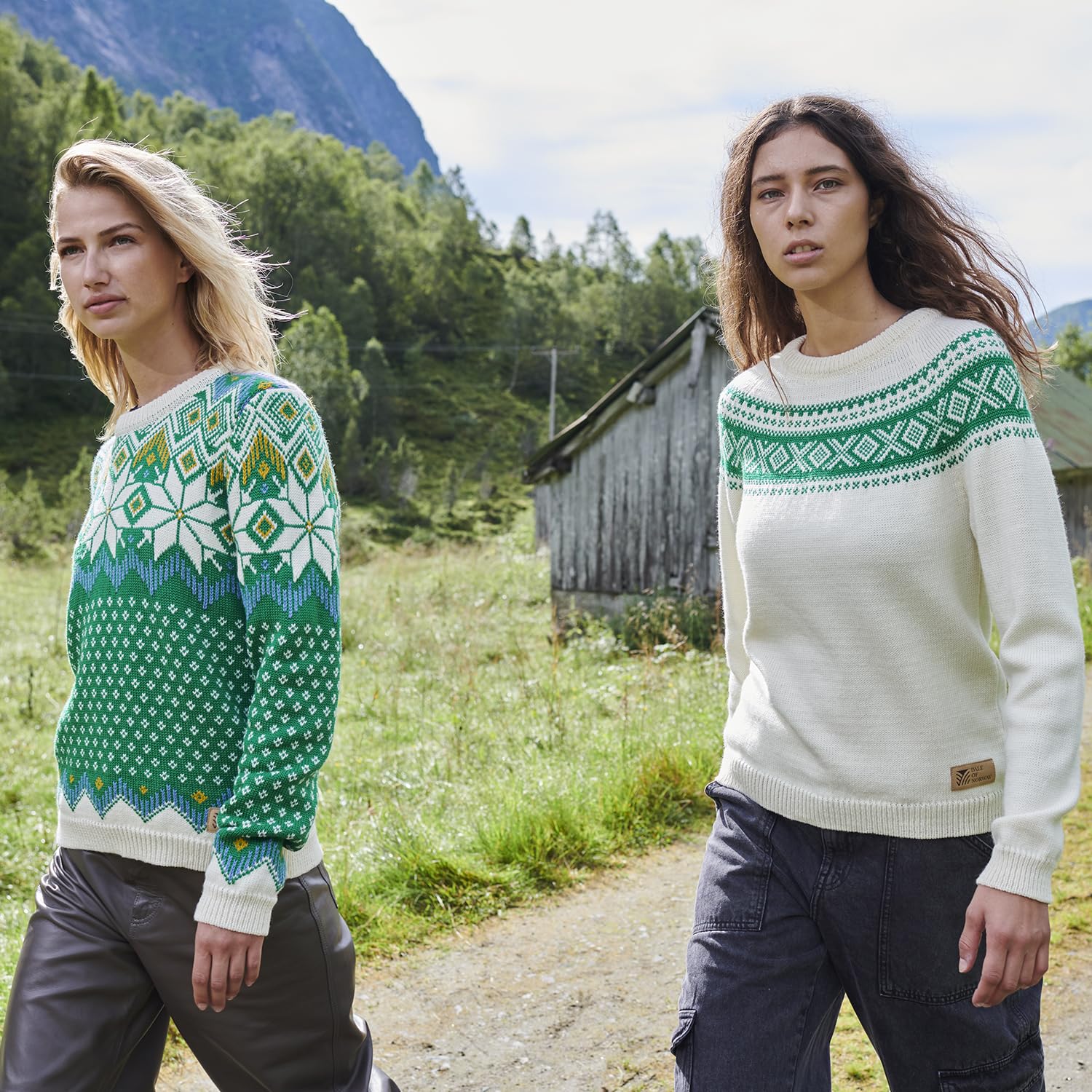 Dale of Norway Vilja Women's 100% Lightweight Wool Crewneck Pullover Sweater - Warm Winter Knitwear for Skiing, Hiking & Casual Outfits