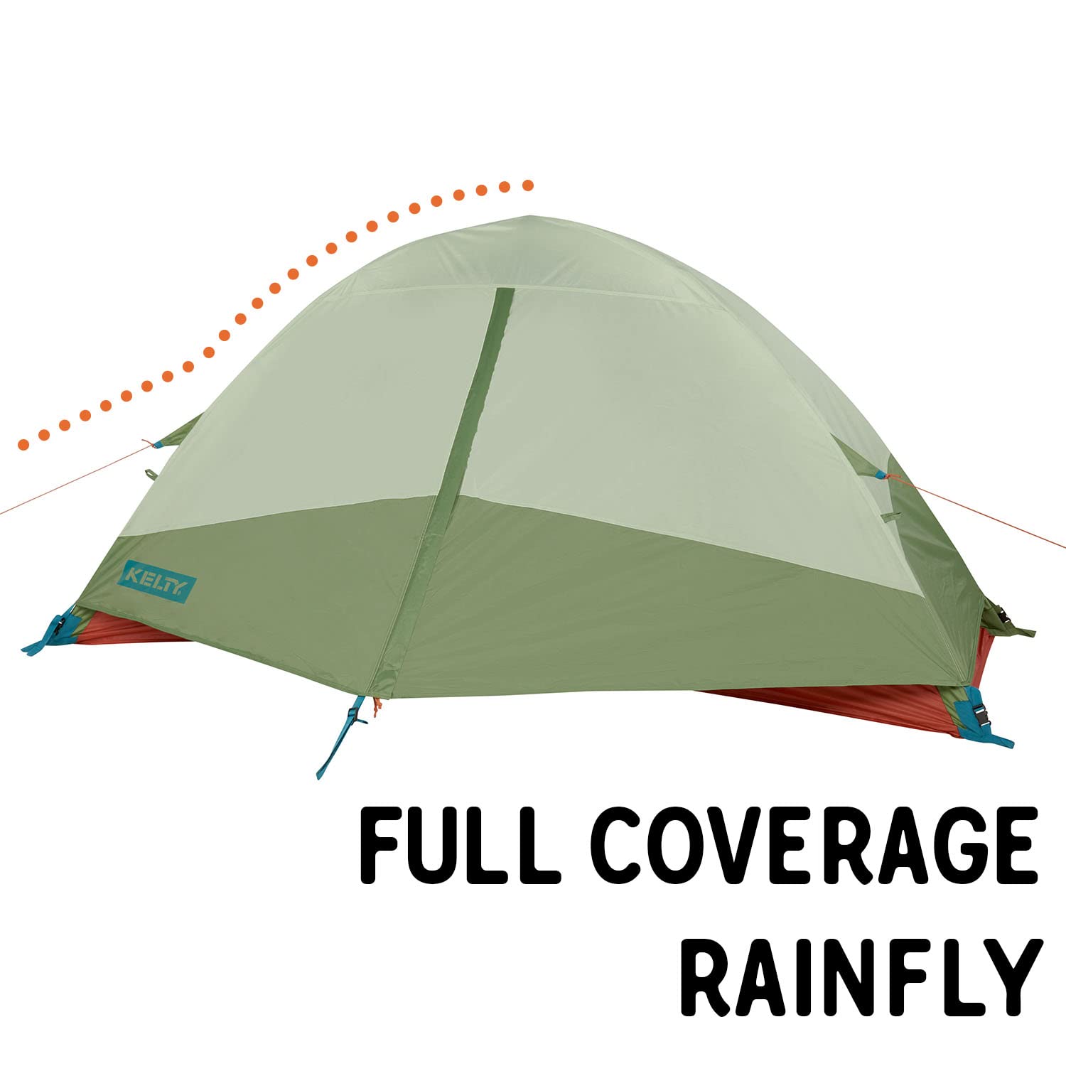 Kelty Discovery Trail Backpacking Tent - Lightweight 2-Person Camping Tent with Aluminum Poles, Easy Setup, Single Door & Vestibule - Perfect for Hiking, Backpacking & Outdoor Adventures (Includes Stuff Sack)