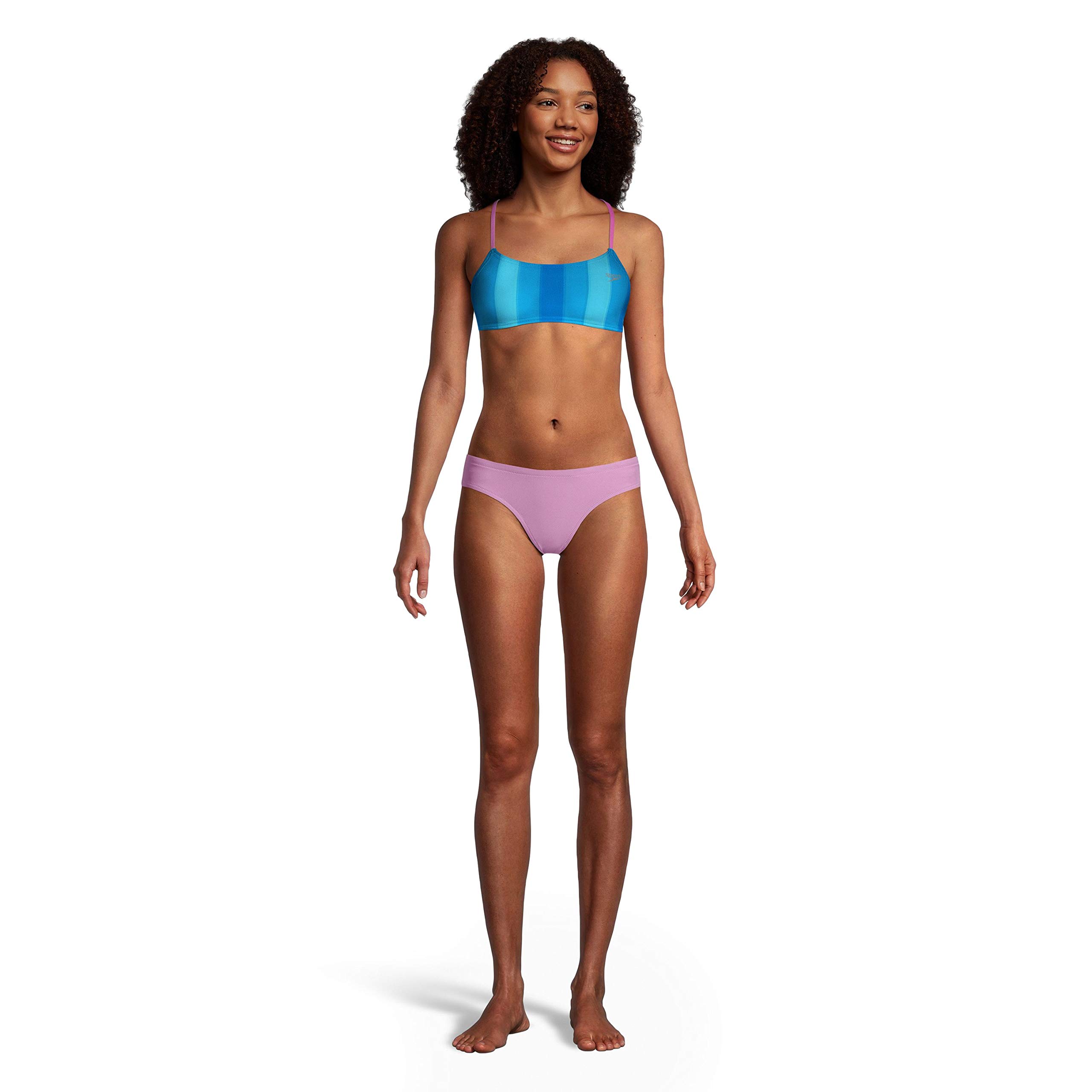 Speedo Women's Endurance Strappy Back Demi Bikini Top - High-Performance Swimwear for Lap Swimming, Water Aerobics & Beach Activities