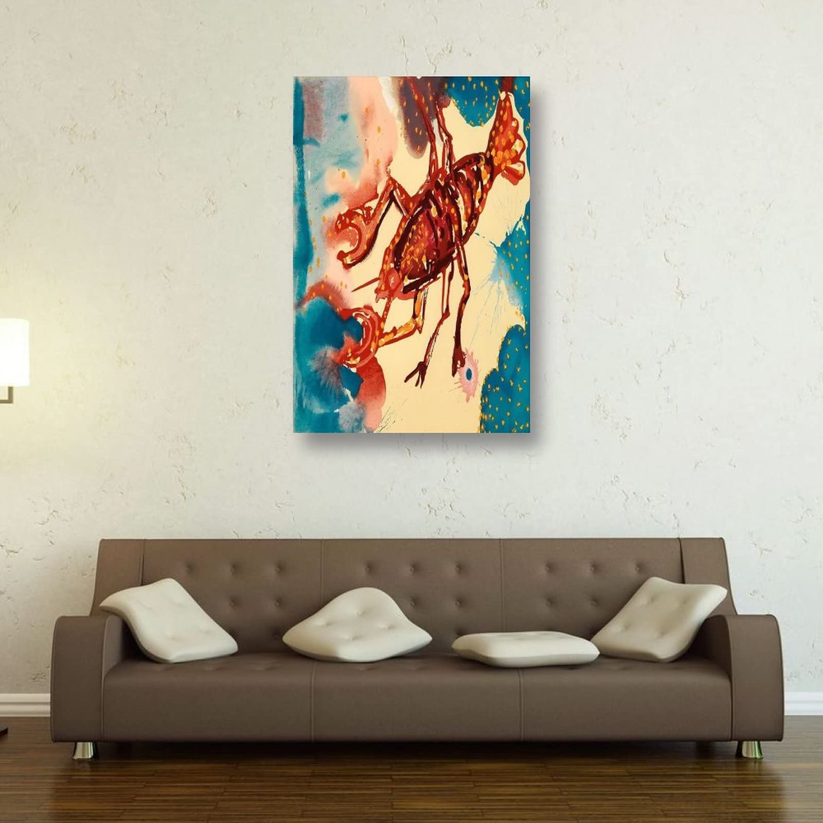 Salvador Dali Surrealist Art Print - The Persistence of Memory Painting Reproduction on Premium Canvas (16x24 inches, 40x60cm) - Unique Wall Decor for Living Room, Office & Bedroom Aesthetic