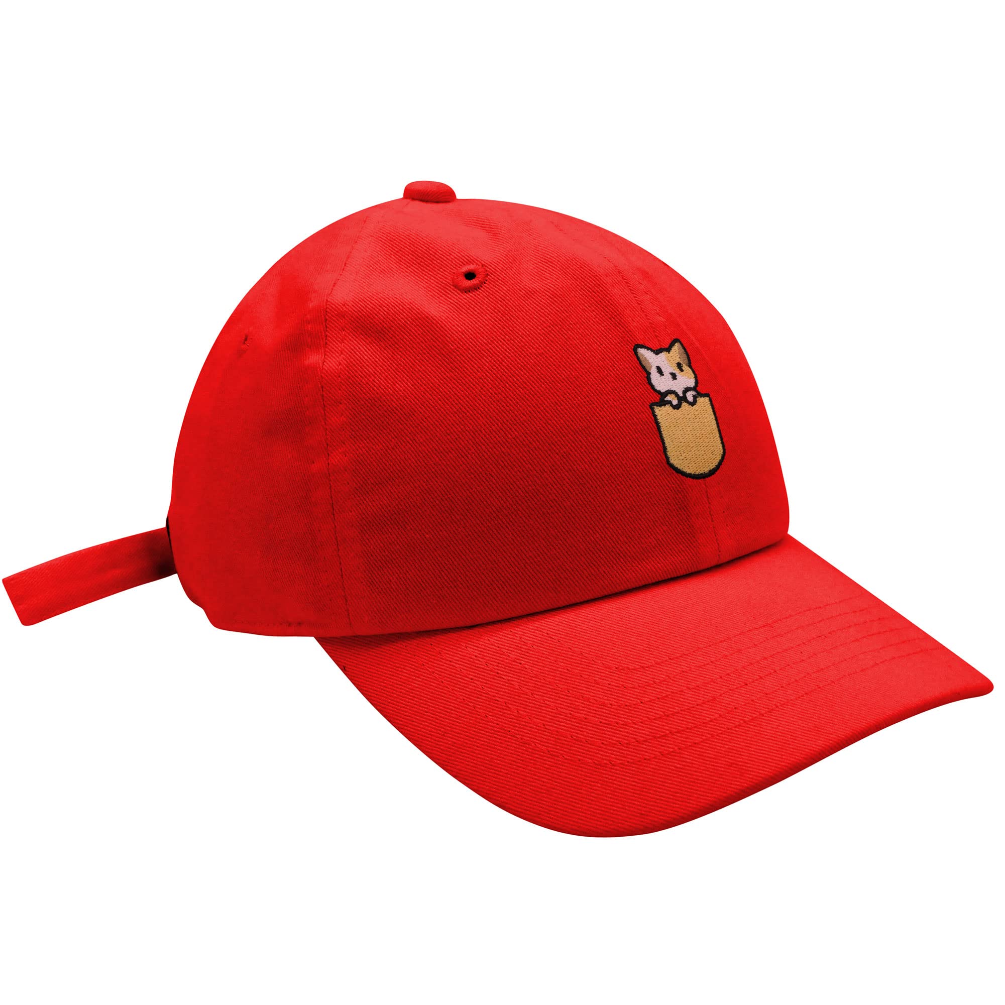 JPAK Embroidered Cat Dad Baseball Cap with Shirt Pocket - Stylish & Comfortable Hat for Men, Outdoor Activities, Casual Wear, and Gifts
