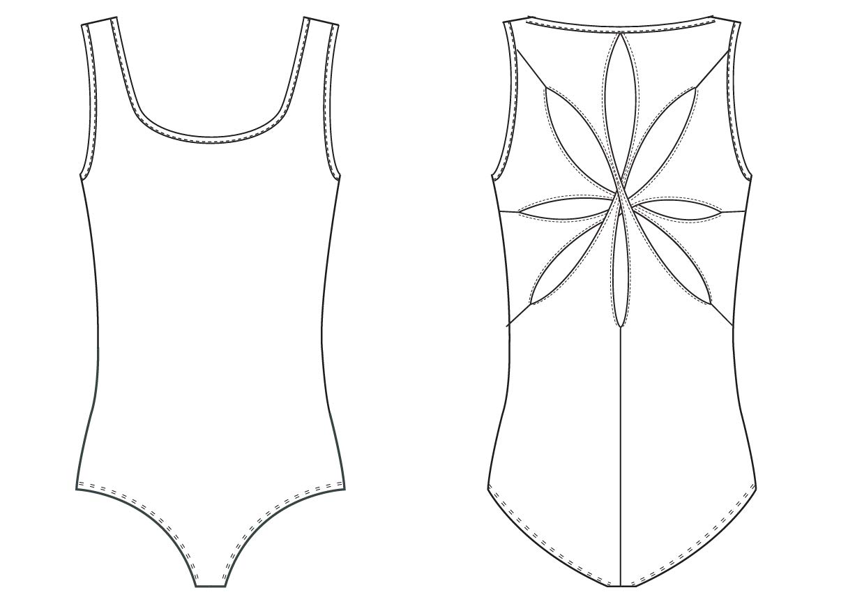Mirella Girls Floral Back Dance Leotard - Ballet, Gymnastics & Performance Wear for Kids