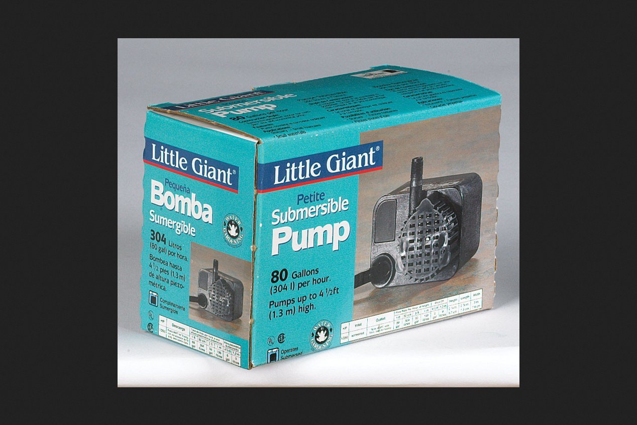 Little Giant PE-A Submersible Pump - 1/3 HP, 3000 GPH, Heavy Duty Utility Water Pump for Basement, Pool, Pond, and Flood Control | Durable Construction for Continuous Use
