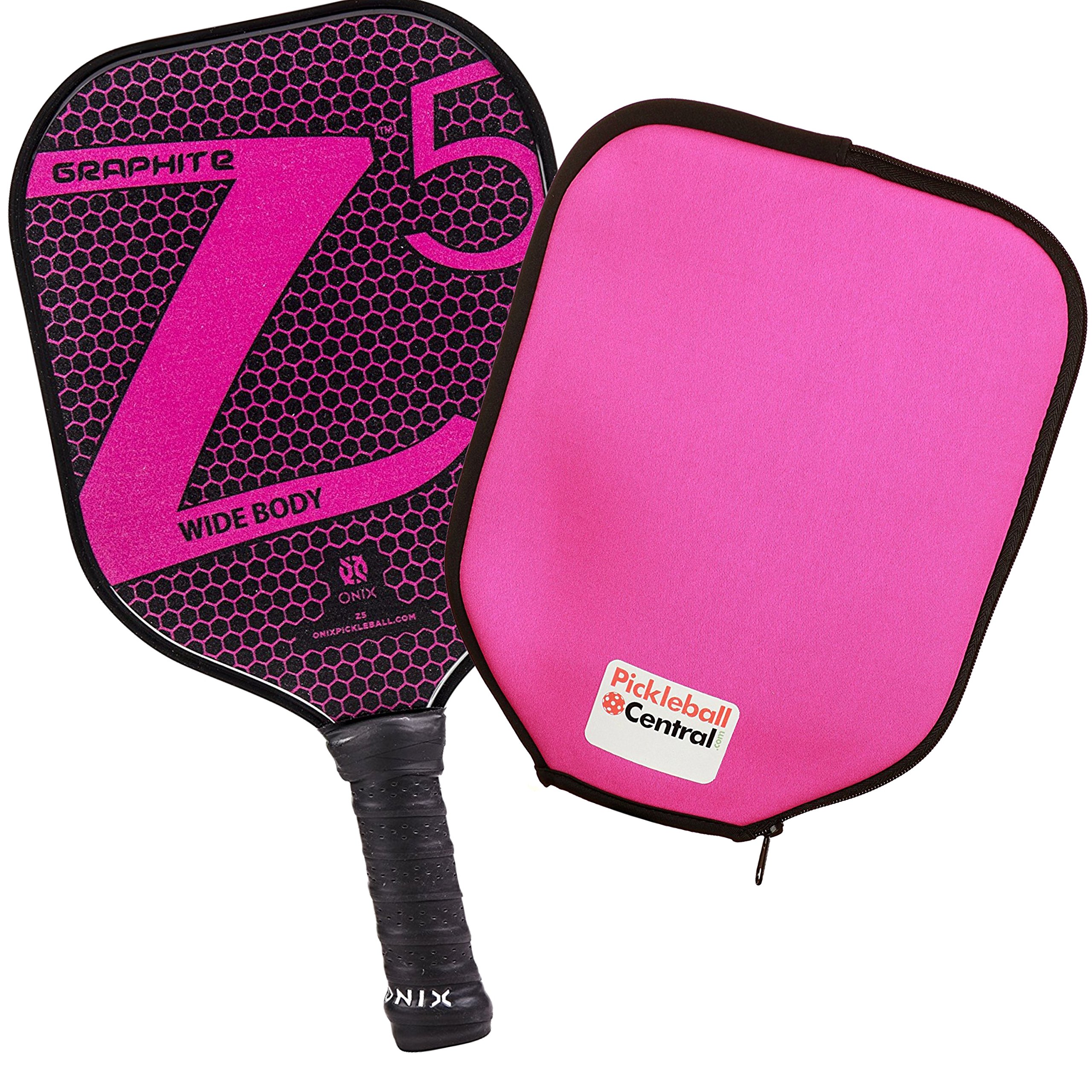 Onix Z5 Graphite Pickleball Paddle - Premium Cushion Grip & Protective Cover Included | Perfect for Tournament Play & Recreational Games