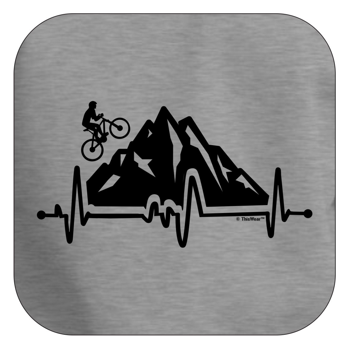 Premium Bike Heartbeat Mountain Biking Crewneck Sweatshirt - Unique Cyclist Gifts for Men & Women - Perfect for Cycling Enthusiasts, Outdoor Adventures & Casual Wear