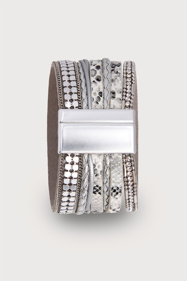 Crystal and Orb Leather Bracelet for Women - Elegant Boho Jewelry for Everyday Wear & Special Occasions