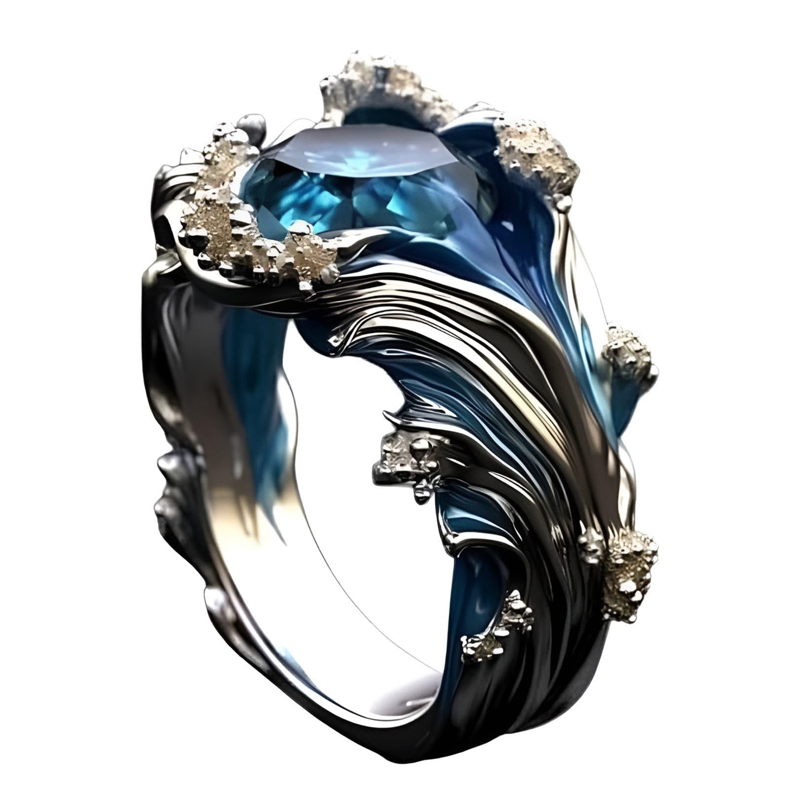 The Heartbeat of the Sea Adjustable Ring - Ocean Inspired Jewelry with Pearl & Zircon, Perfect for Friendship Gifts, Beach Weddings & Boho Fashion