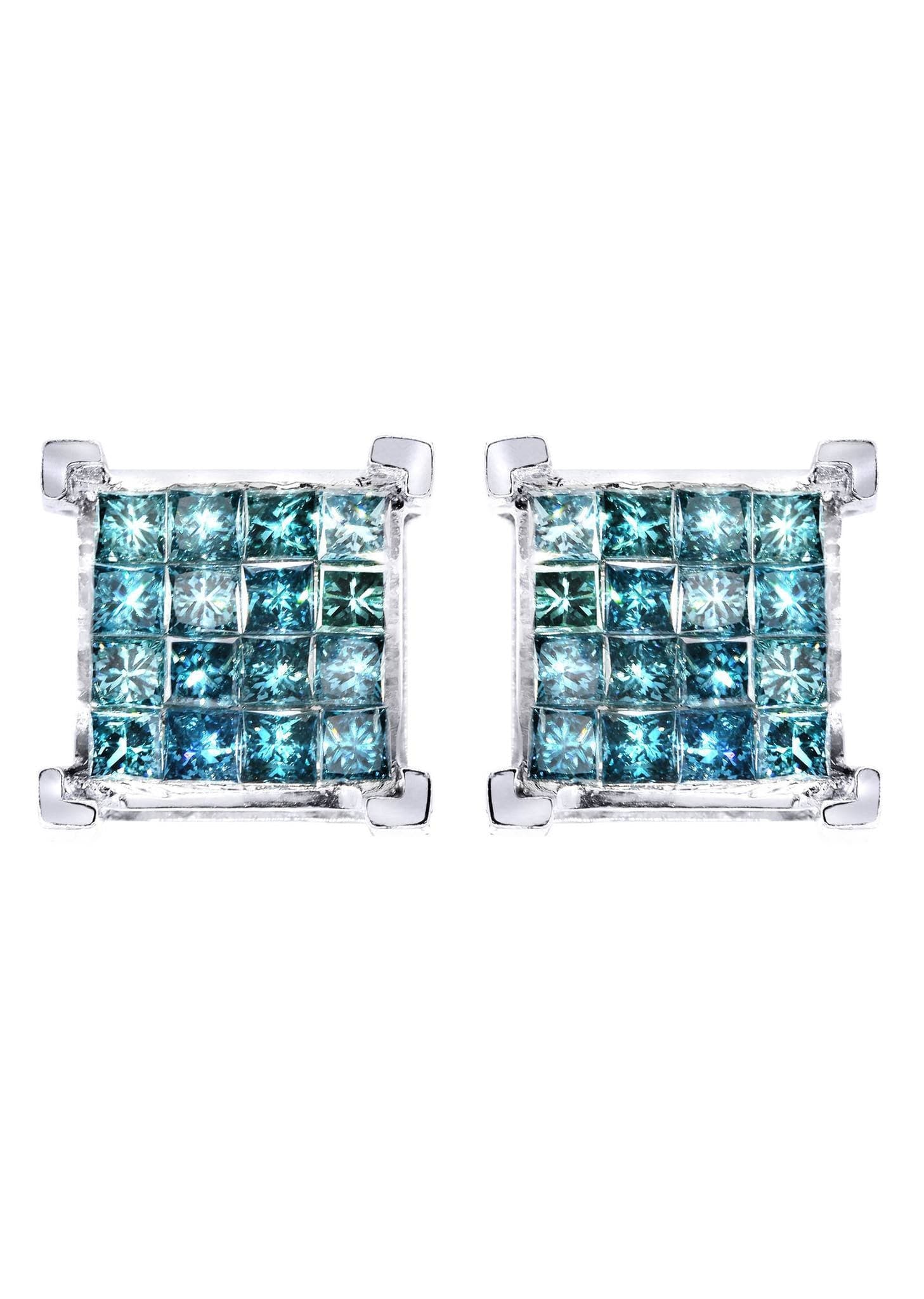 2.05 Carats 14K White Gold Diamond Stud Earrings for Men - Luxury Gift for Weddings, Anniversaries & Special Occasions