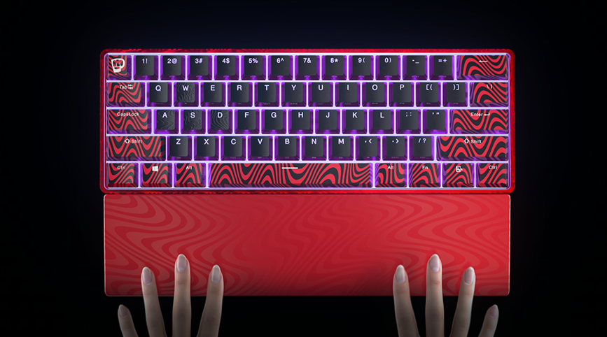 Pewdiepie W1 Gaming Wrist Rest - Ergonomic Support for PC, Keyboard & Mouse - Comfort for Long Gaming & Typing Sessions at Home or Office