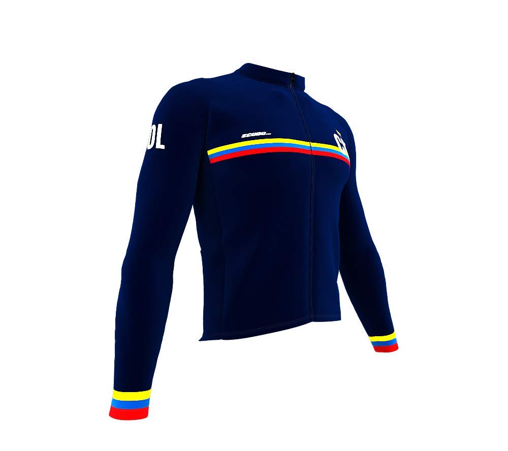ScudoPro Pro Thermal Long Sleeve Cycling Jersey for Men - Winter Bike Riding, Cold Weather Training & Outdoor Sports - Breathable & Windproof Cycling Apparel